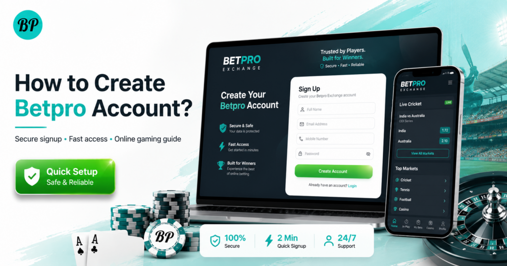 Step by step guide to create new BetPro account on mobile app 2025