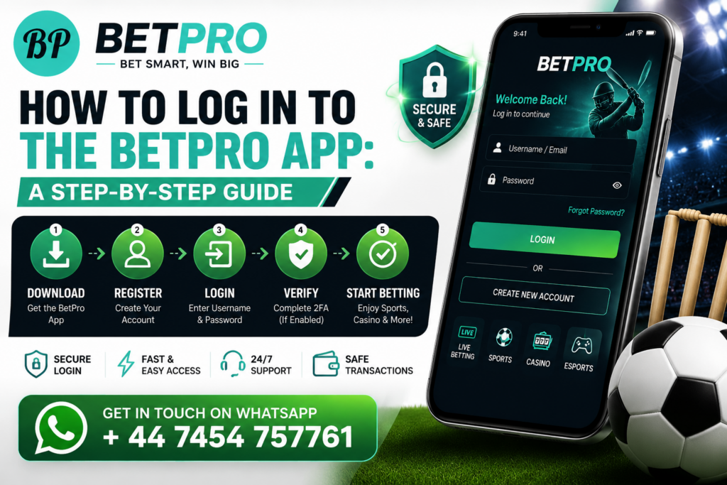 How to Log in to the BetPro App: A Step-by-Step Guide
