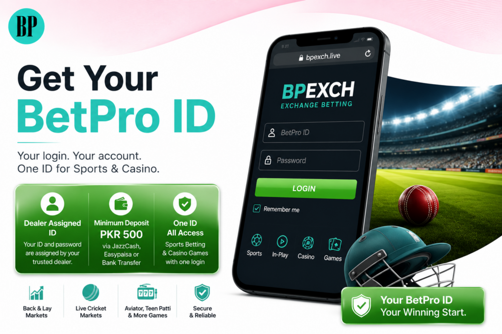 BetPro ID account login and user dashboard guide for Pakistan users