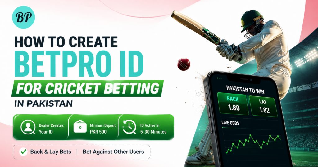 How to Create BetPro ID For Cricket Betting in Pakistan