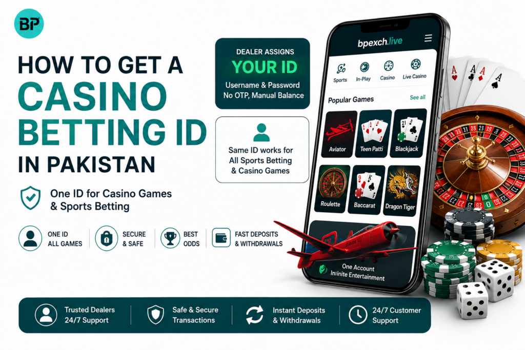 Casino Betting ID creation process and account login guide for Pakistan users